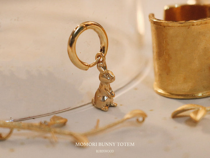 Totem 14K Gold " MoMori Bunny " Totem design, Robinwood, gift for her, Masterpieces