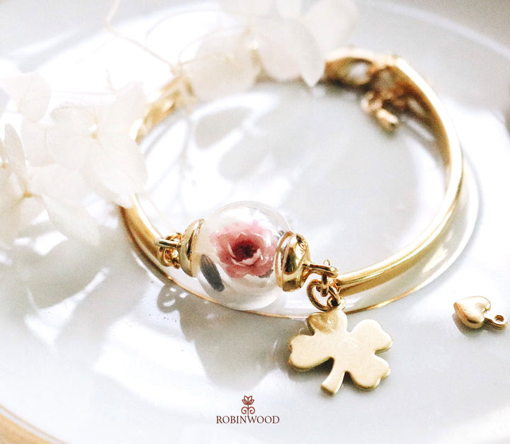 " December Collection " SAKURA Forest Design, Rosegold Cuff Bracelet Design, Robinwood