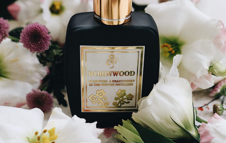 Rosewood & Ebaucherry in the winter December, thai perfume, flower, Herb, gift, everyday scent, Robinwood perfume - robinwood