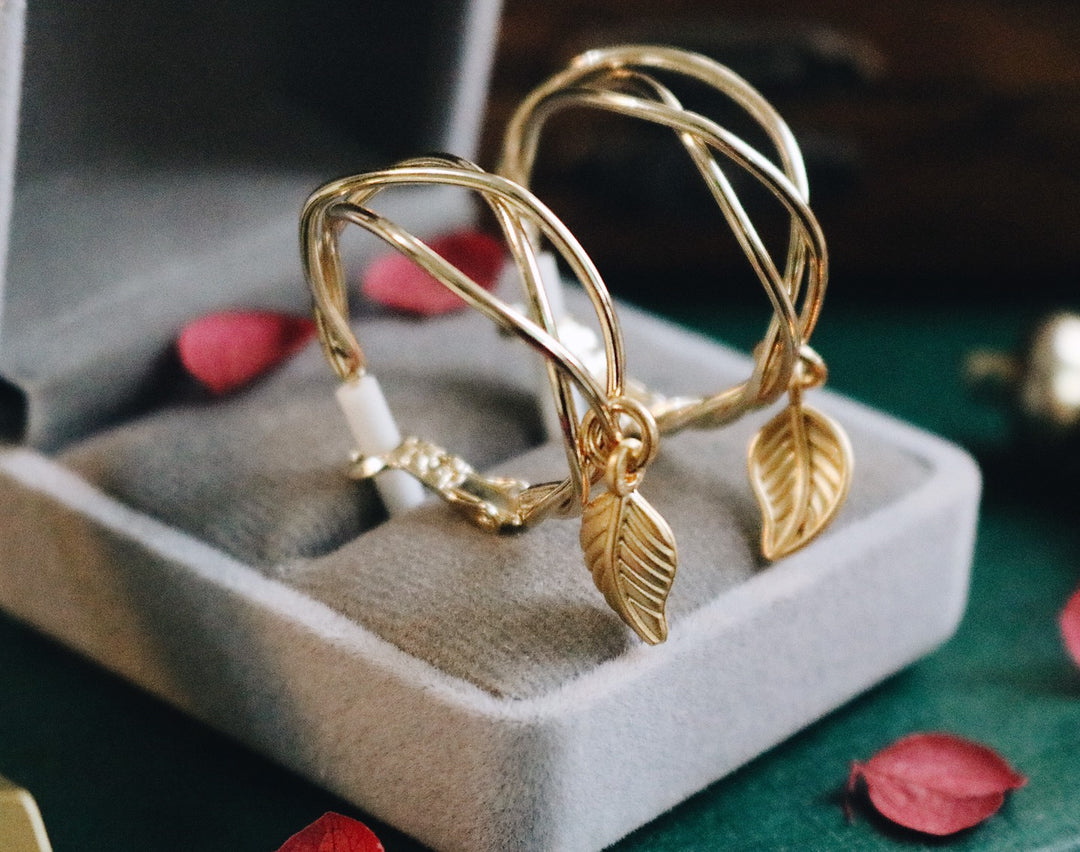 Bird Nest Collection " 16K Gold Loop earrings " Design, English Blending, Robinwood, Gift for Ger, Luxury, Yut Sila