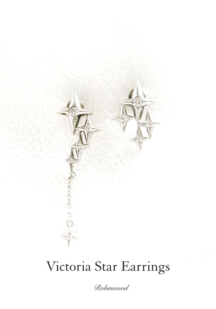 Limited Collection's " Victoria Star Earrings " Winter Design, Robinwood Masterpieces