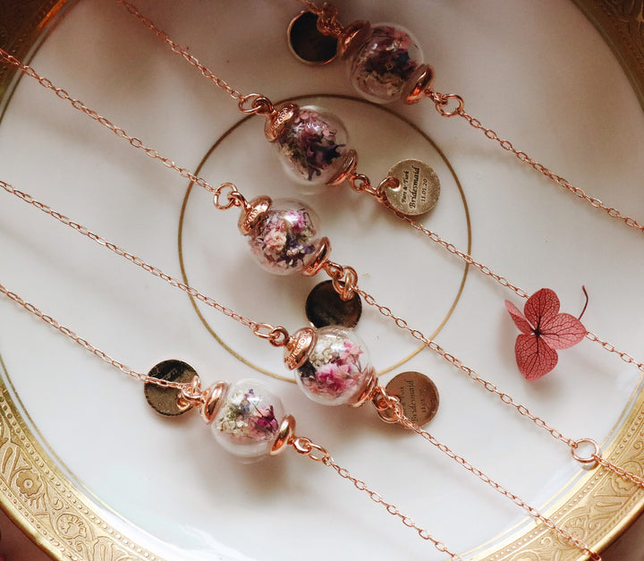 92.5 K RoseGold Forever Love " Bridesmaids Collection's " & The Story Of Friendship design with Pink Dream Forest Blending Bracelet, Robinwood, Yut Sila