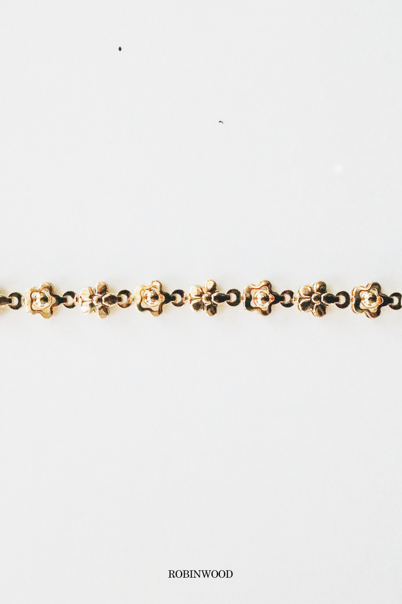 " Limited Collection " Autumn Daisy Gold Bracelet, Robinwood Masterpieces