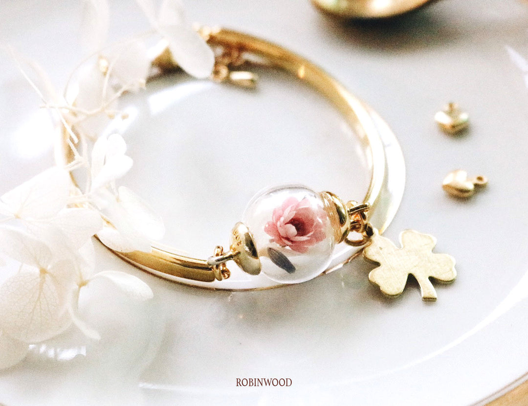 " December Collection " SAKURA Forest Design, Rosegold Cuff Bracelet Design, Robinwood