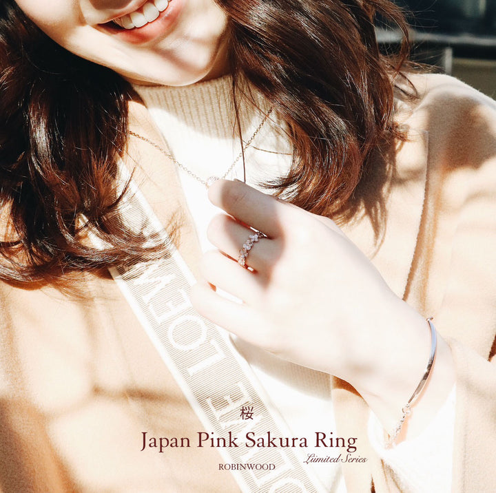 " Limited Collection's ", Japan Sakura Pink Ring, Love Series, Robinwood Masterpieces