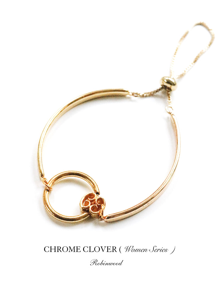 " Limited Collection's " Chrome Gold Clover Bracelet, Women 2022 Award Design, By Robinwood