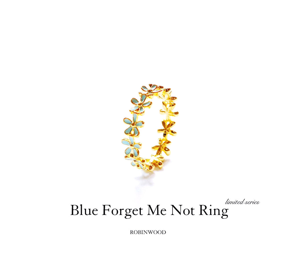 Limited Collection's " Blue Forget Me Not " Ring, Robinwood Masterpieces