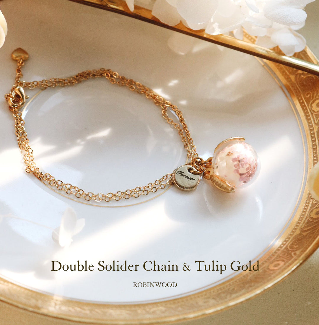 Double Chain Series & Tulip Gold White For Get Me not and Pink Forest Design, Robinwood