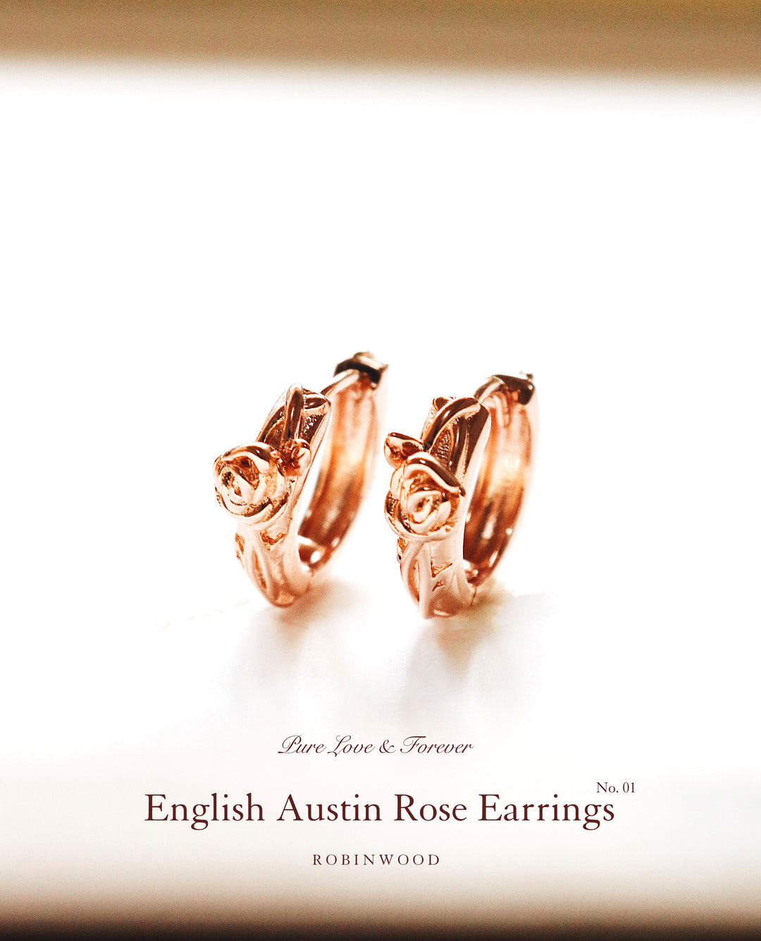 Valentine Limited Collection's " English Austin Rose Earrings  " , Robinwood Masterpieces