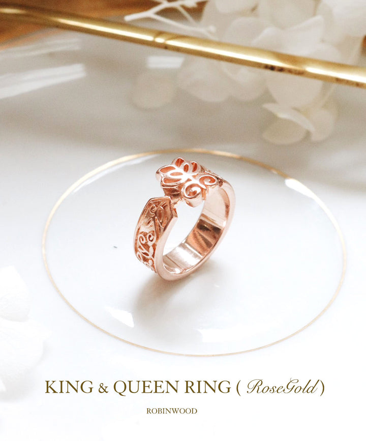 Limited Collection's "KING & QUEEN Ring", Signature Robinwood Logo, Masterpieces Design