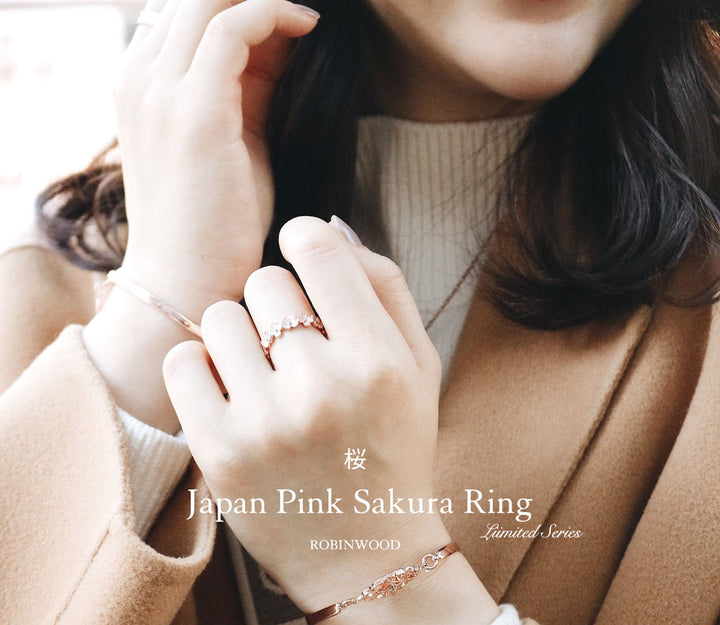 " Limited Collection's ", Japan Sakura Pink Ring, Love Series, Robinwood Masterpieces